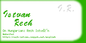 istvan rech business card